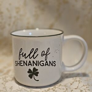 Irish/Patrick's Day Themed  "Full Of Shenanigans"  Coffe Mug By Eccolo